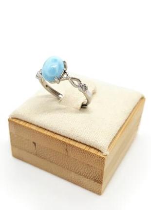 💍🩵уникальное кольцо из натурального ларимара