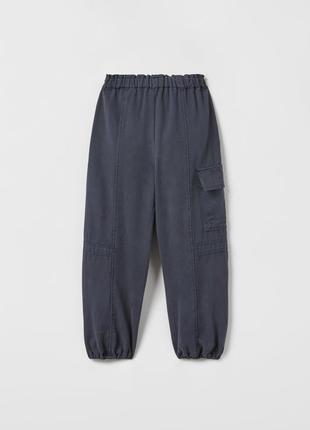 Zara, крутые карго брюки с карманами 128 р2 фото