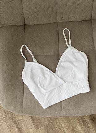 Білий топ у рубчик asos