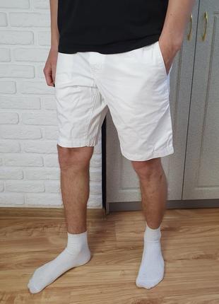 Мужские белые стрейчевые шорты tommy hilfiger / бермуды томми хилфигер оригинал размер 32 m м2 фото