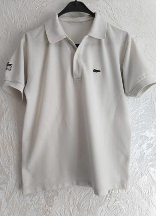 Вінтажна футболка поло від la chemise lacoste з лого. плечі 48, рукав 22, пог 52, довжина 64.