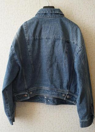 Жіноча вінтажна джинсова куртка diesel (італія), синього кольору, фасон оверсайз9 фото
