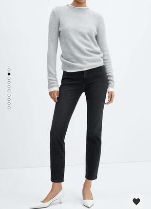 Джинсы slim mom fit straight mango черные
