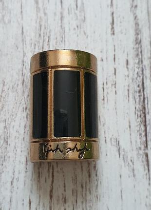 Перетяжка бочечка золото з чорним метал золото1 фото