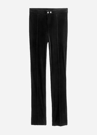 Велюровые бархатные брюки брюки h&m
