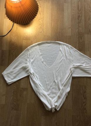Молочный базовый пуловер h&m