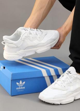 Мужские кожаные кроссовки adidas Bring Back the Yeezy BOOST 350 V2 'Semi Frozen Yellow' and 'Butter' white адидас освоиго