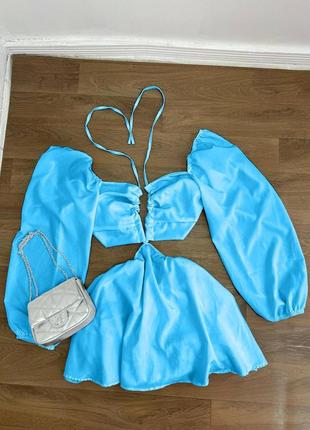 Платье мини короткая комбинезон