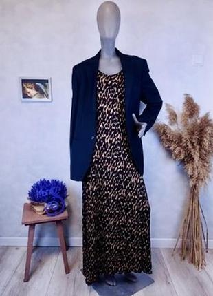 Платье макси леопардовый принт