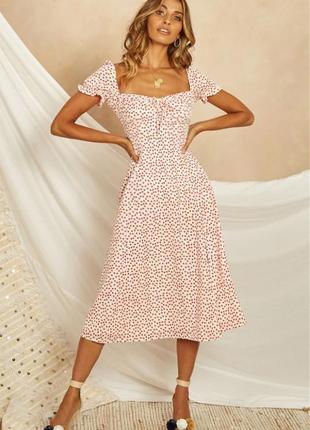 Распродажа cукня asos миди с разрезом в мелкий цветочек7 фото