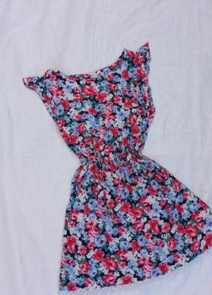 Платье летнее в цветочный принт