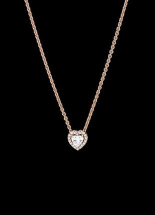 Срібне намисто  pandora   "блискуче серце" 388425c01