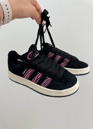 Adidas campus. campus black / pink zebra2 фото