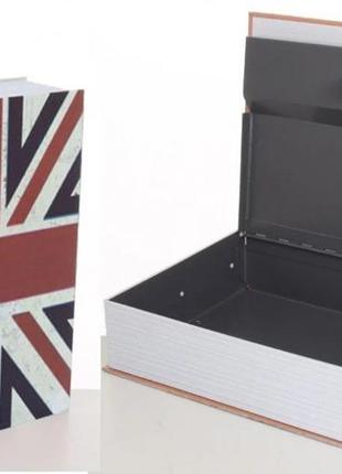 Книга-сейф на замке mk 0791 металлическая (union jack)