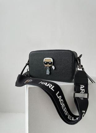 Сумка женская в стиле karl lagerfeld snapshot black