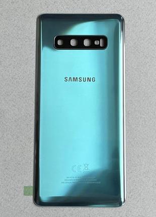Задняя крышка для galaxy s10 plus с блоком камер prism green зелёного цвета