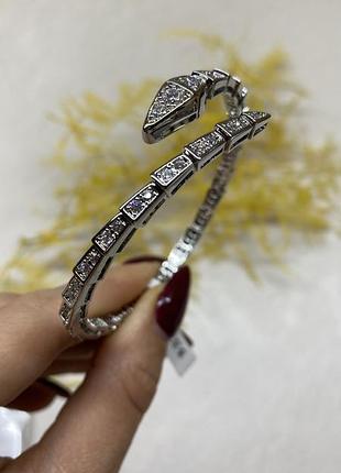 Трендовый стильный жесткий браслет по типу буллгари/bvlgari