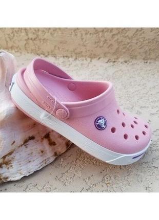 Крокс сабо крокбэнд ii пудра детские crocs crocband kids ii clogs petal/dahlia7 фото