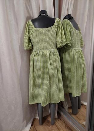 Котоновое с объемными рукавами платье 👗 оверсайз2 фото