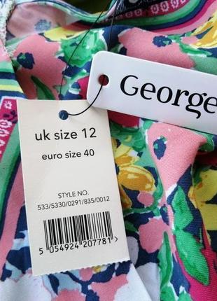 Стильный новый сарафан/платье/платье с асимметричным низом (штапель) george,ine.9 фото