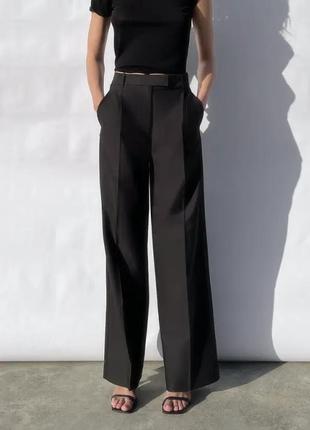 Нові чорні трендові брюки штани палаццо zara xl-xxl 50-52