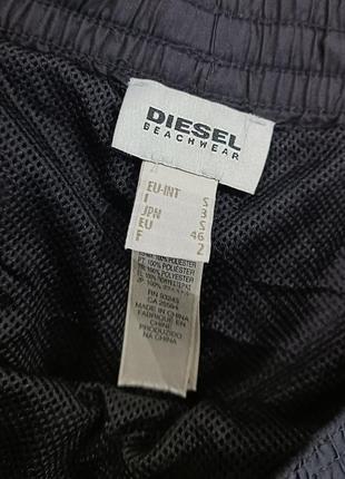 Стильн брендові оригинальні полегшені дихаючі шорти diesel full black4 фото