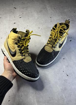 Nike lunar force 1 duckboot metallic gold original мужские кроссовки