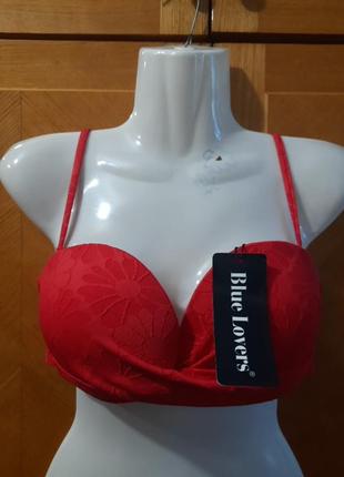 Стильный верх купальникарь в цветах р.42 от blue lovers, косточки, поролон