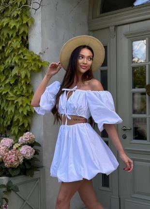 Літній костюм топ та спідниця4 фото