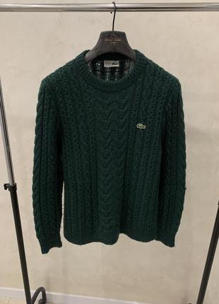 Свитер lacoste зеленый джемпер винтажный