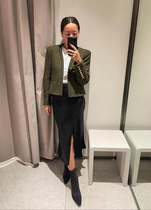Юбка из сатина zara бельевая
