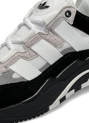 Кроссовки мужские adidas niteball hd black &amp; gray &amp; white.8 фото