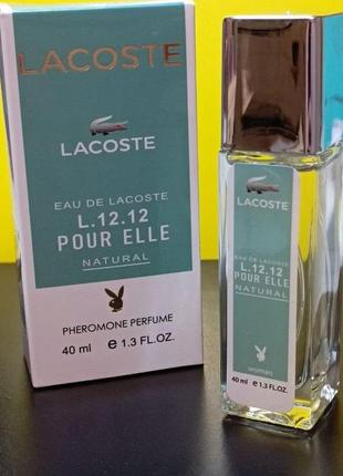 Lacoste eau de lacoste l.12.12 pour elle natural pheromone parfum женский 40мл