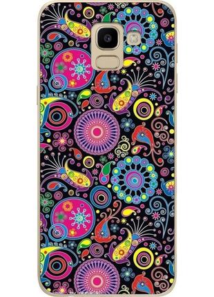 Силіконовий бампер для samsung j6 2018 galaxy j600 з малюнком візерунки