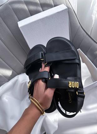 Сандалии в стиле dior sandals black3 фото