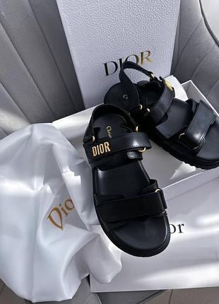Сандалии в стиле dior sandals black2 фото
