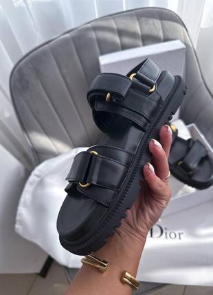 Сандалии в стиле dior sandals black7 фото
