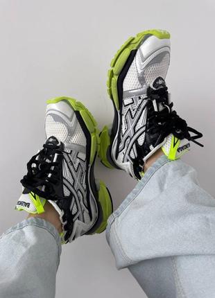 Balenciaga  runner trainer black / acid / silver premium кросівки кросовки кроссовки