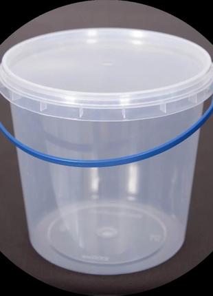 Пищевое пластиковое ведро 1л.