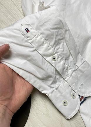 Мужская белая рубашка tommy hilfiger, размер xl5 фото