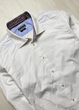 Мужская белая рубашка tommy hilfiger, размер xl2 фото