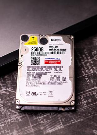 Б/в, жорсткий диск, для ноутбука, hdd, 250 гб, 2.5", для ноутбука, в асортименті