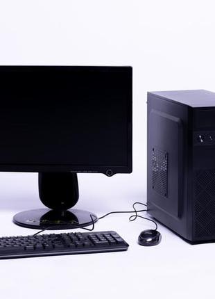 Б/у компьютер в сборе, intel core i7-6700, озу 4 гб, hdd 250 гб, видео 2 гб, монитор 20"