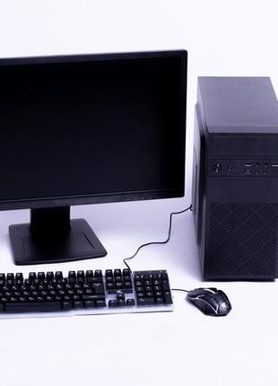 Б/у компьютер в сборе, intel core i7-6700, озу 12 гб, ssd 120 гб, видео 2 гб, монитор 22"
