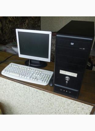 Б/в, комп'ютер у зборі, intel core 2 duo, 2 ядра, озп 2 гб, hdd 250 гб, монітор 17"