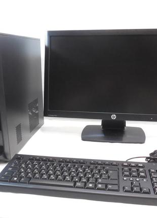 Б/в, комп'ютер у зборі, core 2 quad q6600, 4 ядра, озп 4 гб, hdd 500 гб, відео 512 мб, монітор 22"