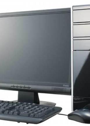 Б/в, комп'ютер у зборі, intel core 2 duo, 2 потока, озп 4 гб, hdd 80 гб, монітор 17"