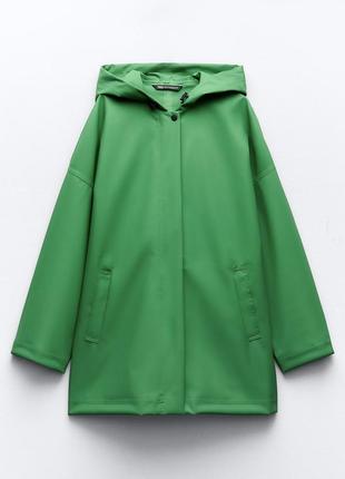 Зеленый плащ zara 7