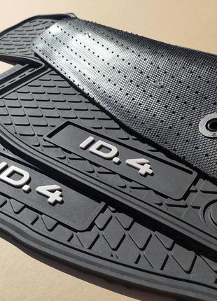 Коврики в салон volkswagen id.4 (2020-2026) оригинальные резиновые oem style