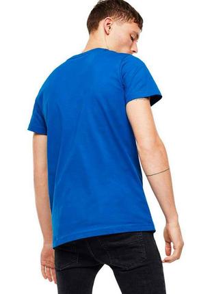Мужская футболка diesel синего цвета.2 фото